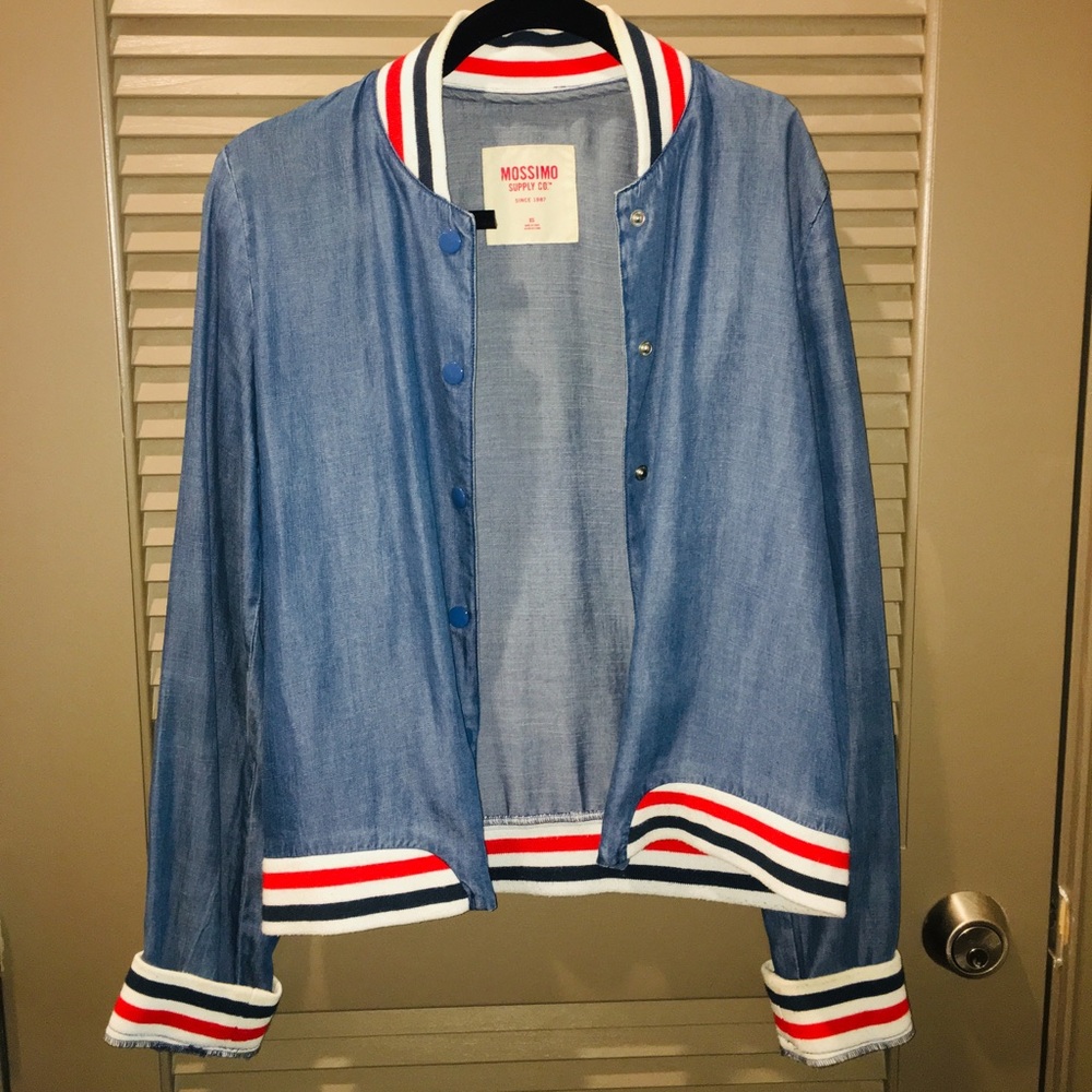 Jean Jacket with red striping